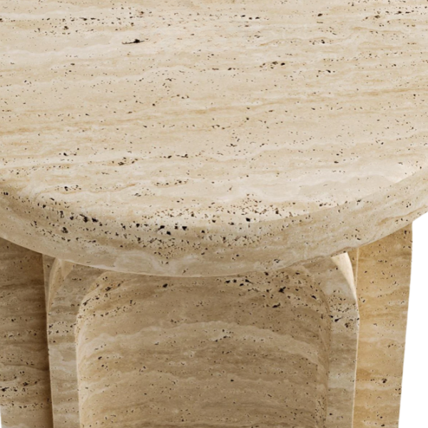 Arte Marble Barbalha Traverten Yan Sehpa