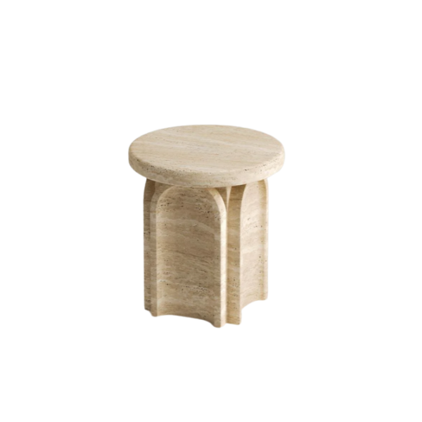 Arte Marble Barbalha Traverten Yan Sehpa