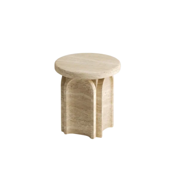 Arte Marble Barbalha Traverten Yan Sehpa
