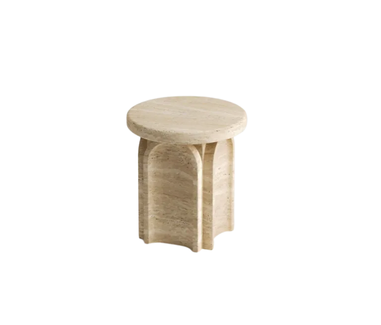 Arte Marble Barbalha Traverten Yan Sehpa