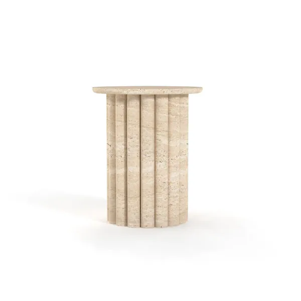 Arte Marble Iguatu Traverten Yan Sehpa