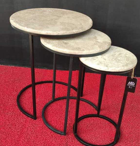 Arte Marble Itapira Aksoy Kahve 3'lü Zigon Takımı