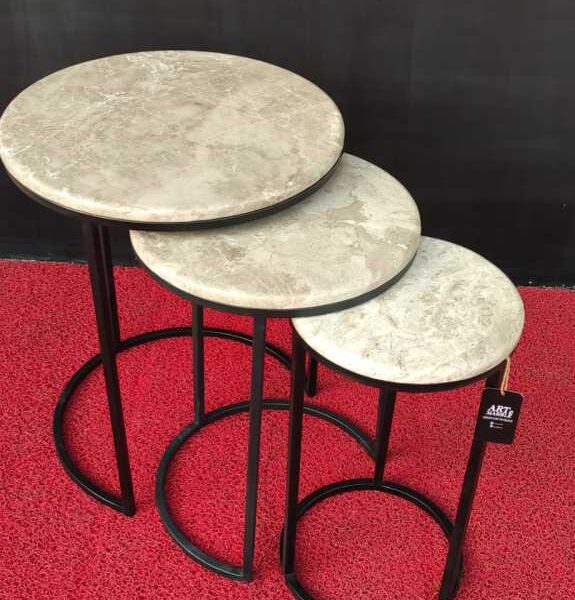 Arte Marble Itapira Aksoy Kahve 3'lü Zigon Takımı