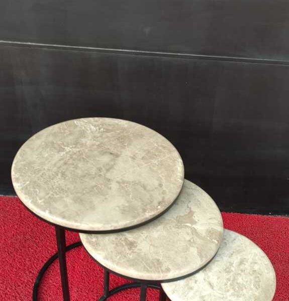 Arte Marble Itapira Aksoy Kahve 3'lü Zigon Takımı