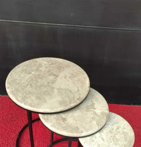 Arte Marble Itapira Aksoy Kahve 3'lü Zigon Takımı