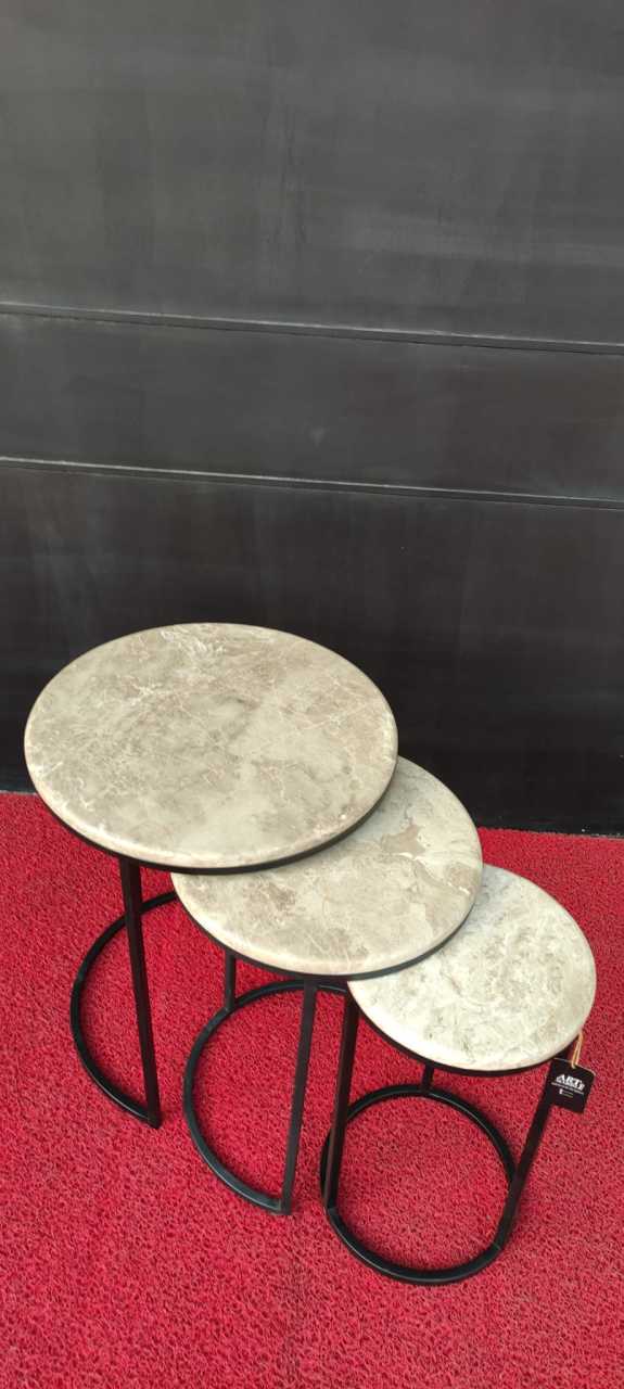 Arte Marble Itapira Aksoy Kahve 3'lü Zigon Takımı