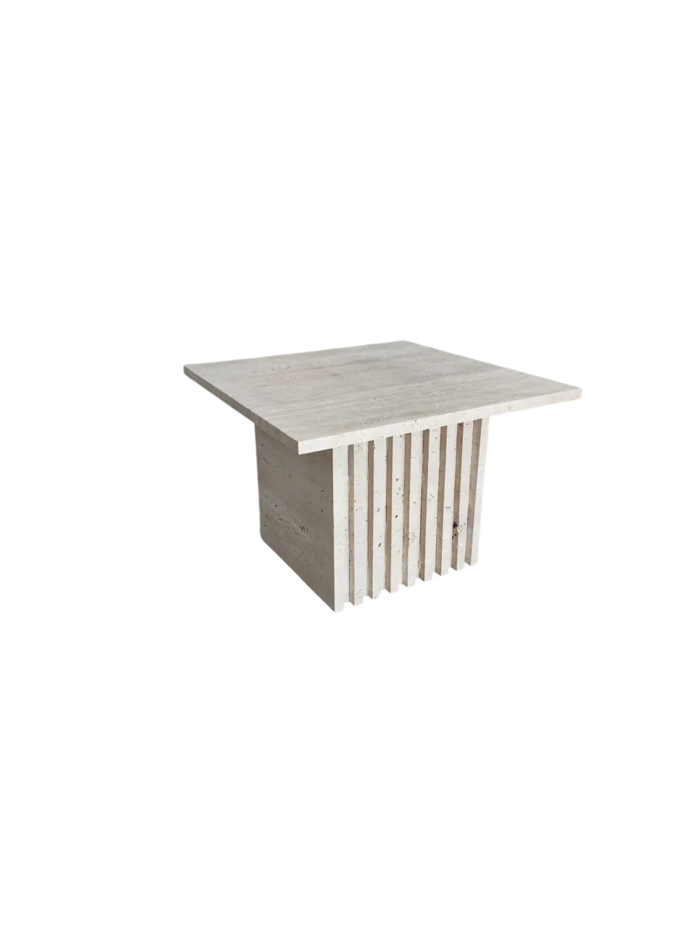 Arte Marble Traverten Lamel Çıtalı Orta Sehpa